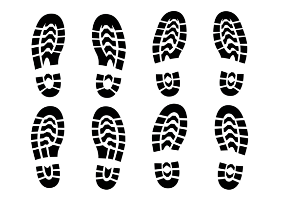 Boot Print SVG Clipart for Crafts and Graphics