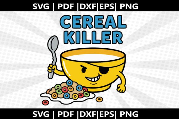 Cereal Killer SVG: Graphics & Freebies for Local Branding