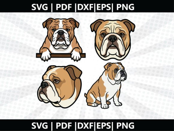 English Bulldog SVG Cricut Cut File
