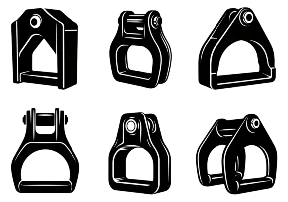 Excavator Bucket Teeth Clamps SVG for Crafts and Graphics