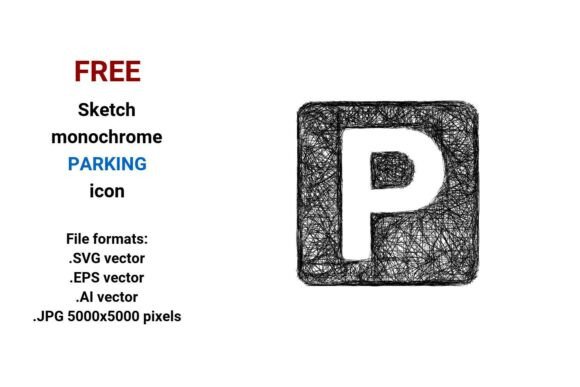 FREE Sketch Parking Icon