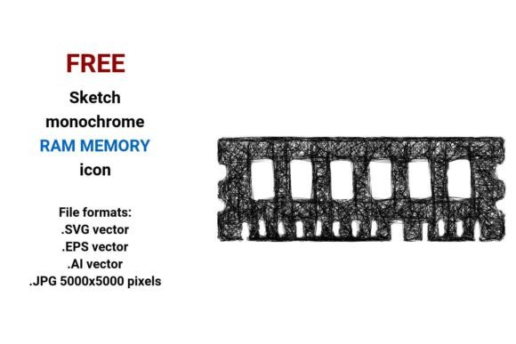 FREE Sketch Ram Memory Icon Graphics