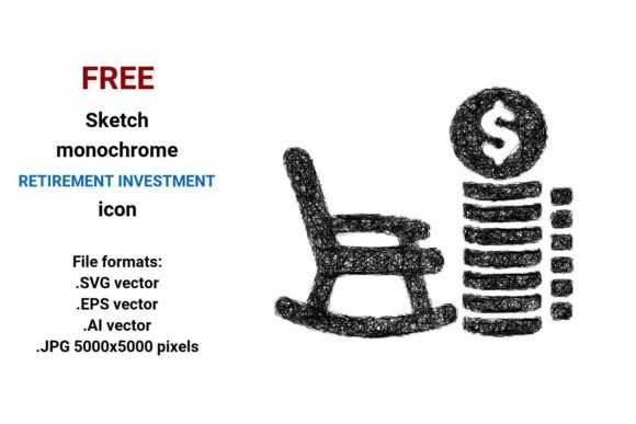 FREE Sketch Retirement Investment Icon Graphics