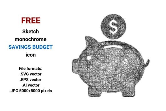 FREE Sketch Savings Budget Icon Graphics Freebies