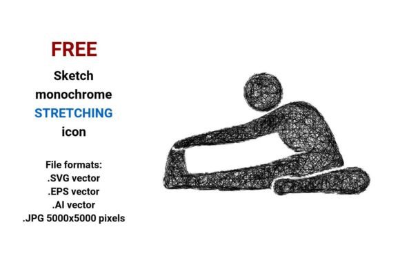 FREE Sketch Stretching Icon Graphics