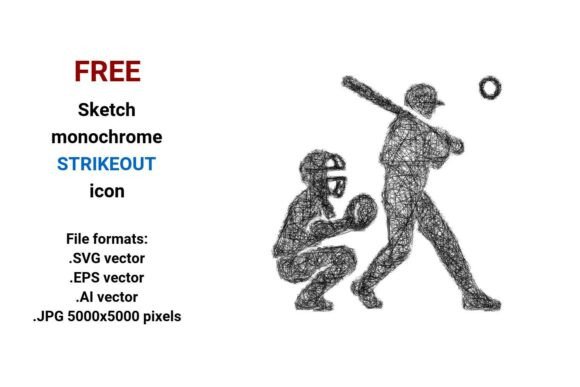 FREE Sketch Strikeout Icon for Crafters
