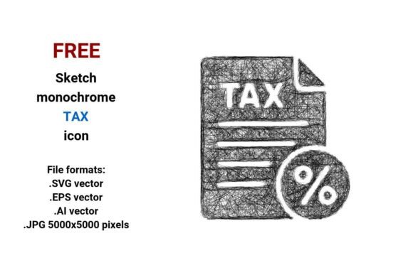 FREE Sketch Tax Icon Graphics for Freebies