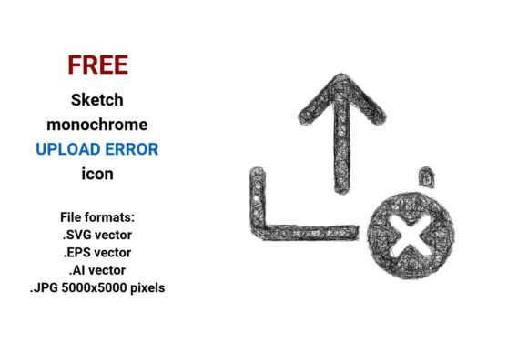 FREE Sketch Upload Error Icon Graphics Freebies