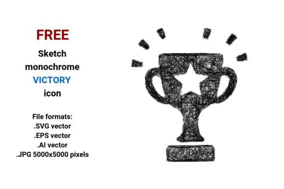 FREE Sketch Victory Icon Graphics