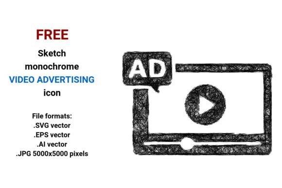 FREE Sketch Video Advertising Icon Graphics