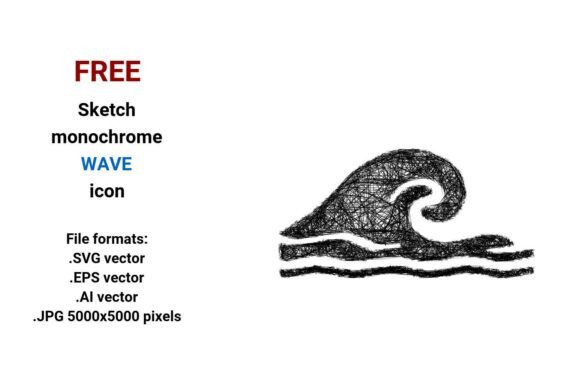 FREE Sketch Wave Icon Graphics Freebies