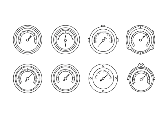 Gauge Clipart Icons: Graphics Meets Crafts