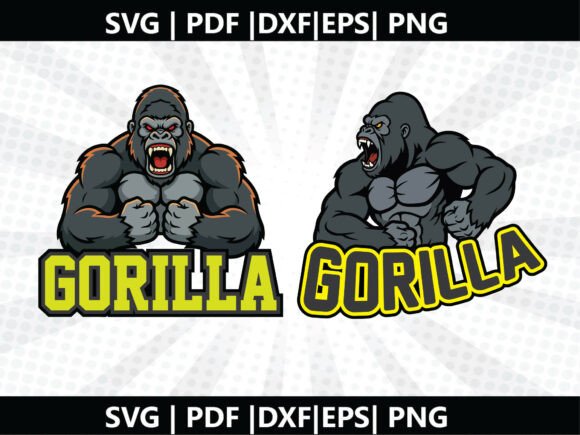 Gorilla Mascot SVG Cricut Cut File: Graphics & Freebies for Creative Sellers