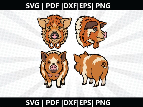 Kunekune Pig SVG Cricut Cut File