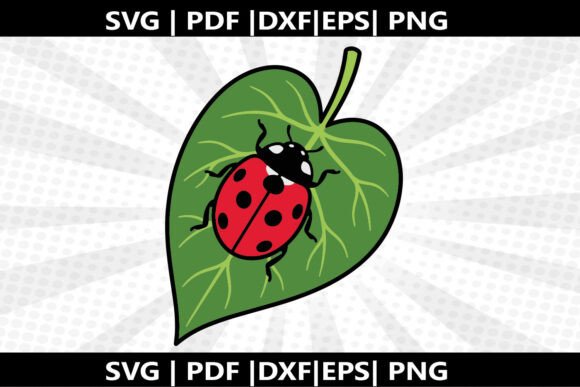 Ladybug Leaf SVG Cricut Cut File: Graphics & Freebies