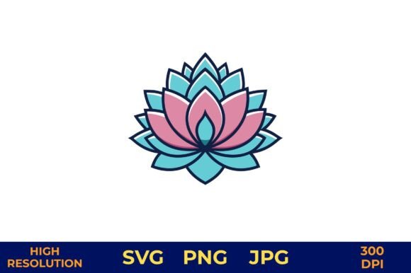 Lotus Flower Vector Illustration Design Graphics Freebies