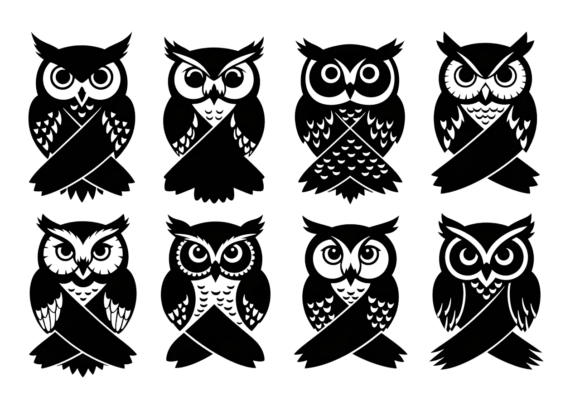 Owl Vector Clipart Bundle - Instant