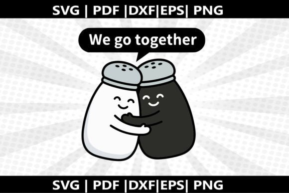 Salt Pepper Hug SVG Cricut Cut File Graphics Freebies