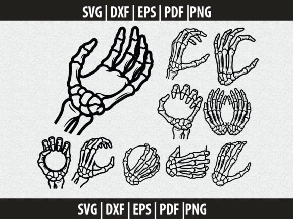 Skeleton Hand SVG Cricut Cut File Graphics Freebies