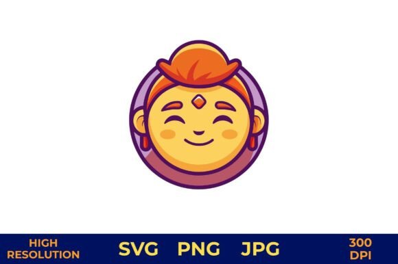 Smiling Emoji Face Vector in Bright - Graphics & Freebies