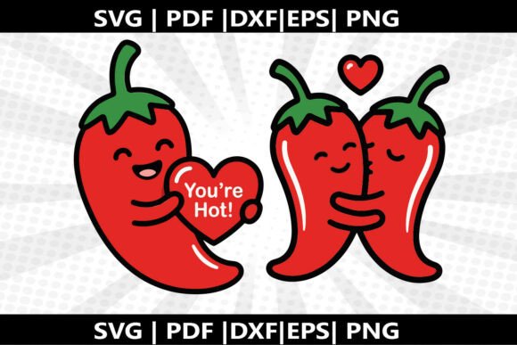 Spicy Pepper Love SVG Cricut Cut File: Graphics and Freebies for Creative Projects