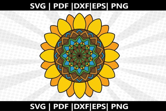 Sunflower Mandala SVG Cricut Cut File: Graphics & Freebies