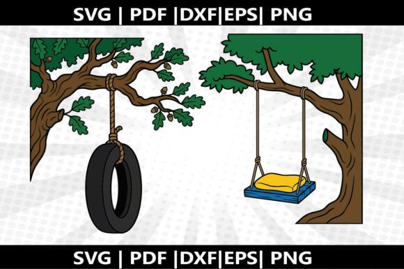 Tree Swing SVG Cricut Cut File Graphics Freebies