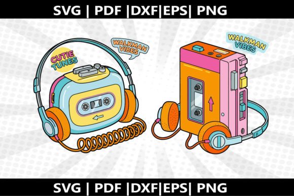 Walkman Vibes SVG Cricut Cut File