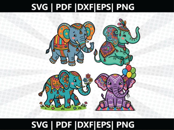 Whimsical Elephant SVG Cricut Cut File